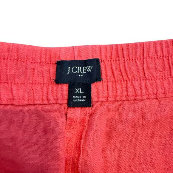 J crew Womens pink linen viscose blend shorts, pockets, XL - Picture 4 of 6